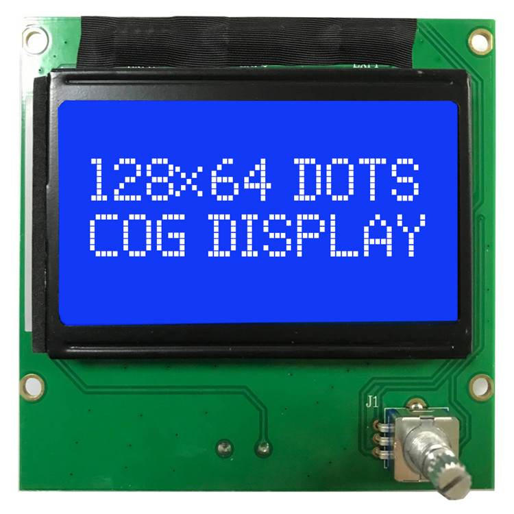 3.2 '' STN Transmissive Negative Monochrome LCD Memaparkan Grafik dengan latar belakang Biru