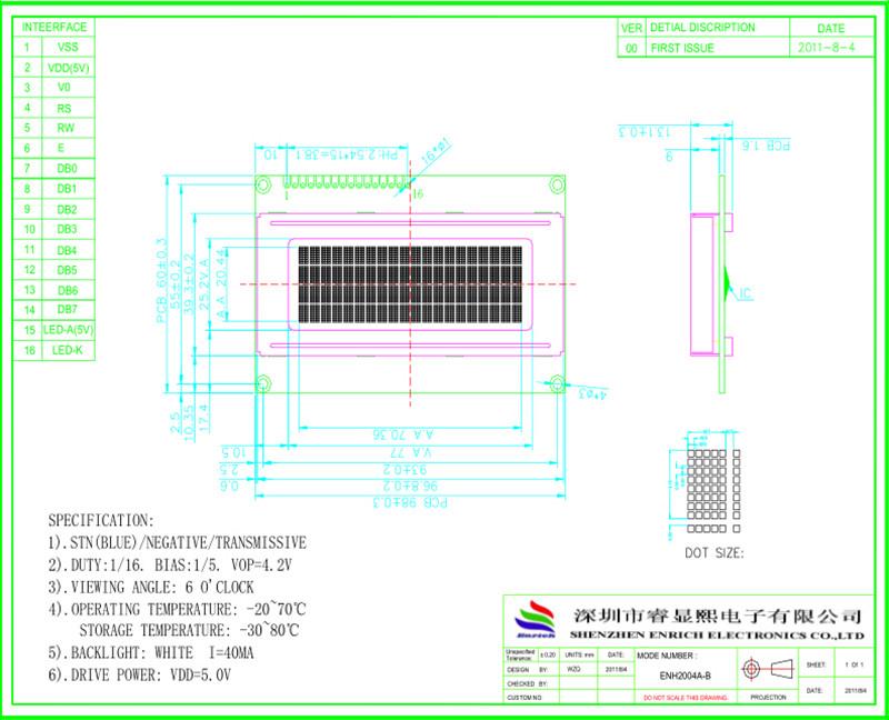 watak lcd character lcd