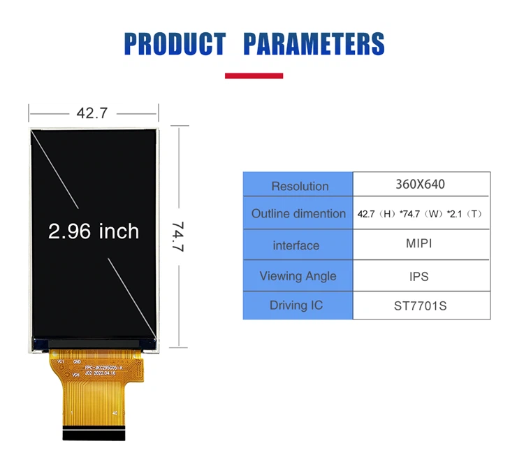 2.96 Inch TFT LCD Module factory