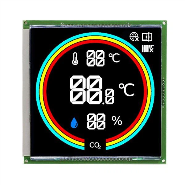 Modul Paparan LCD 7 Segmen VA Tersuai HT1621 Transmissive